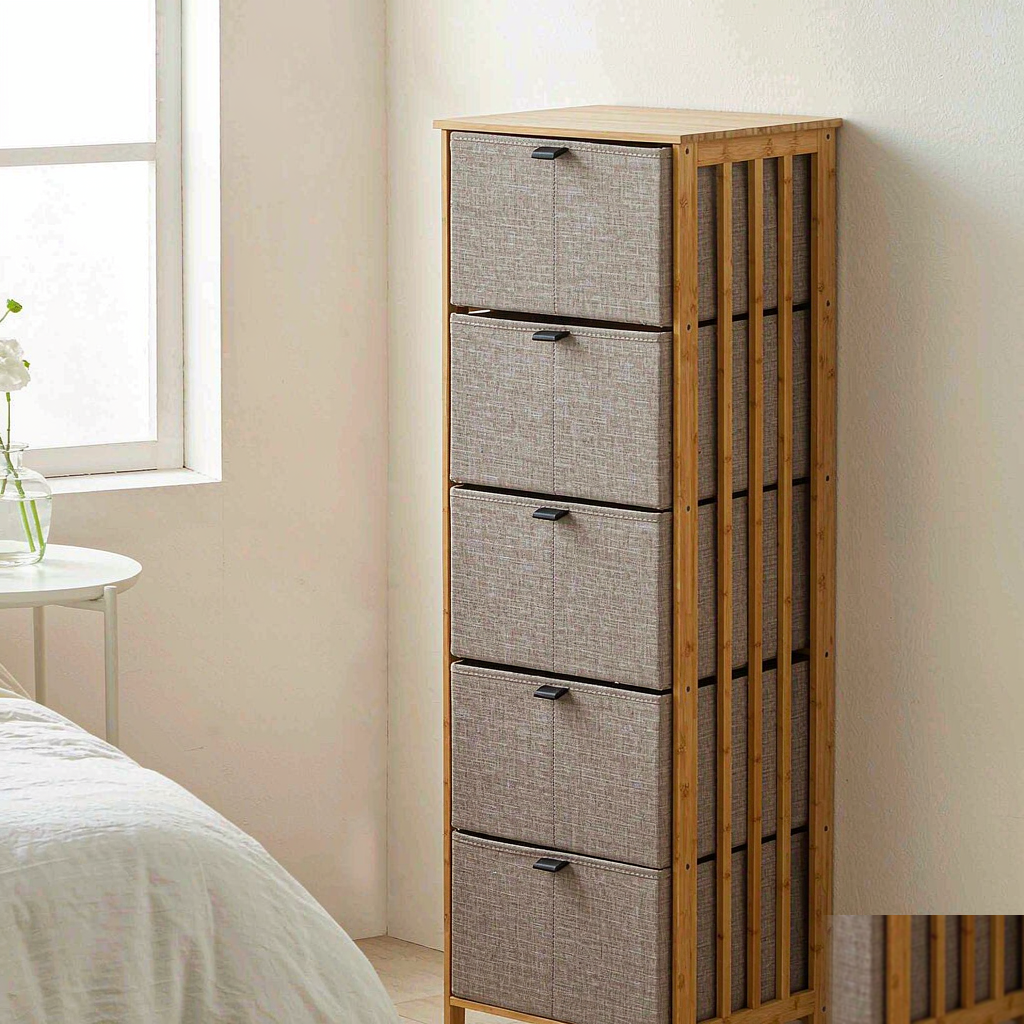 5-drawer fabric storage dresser